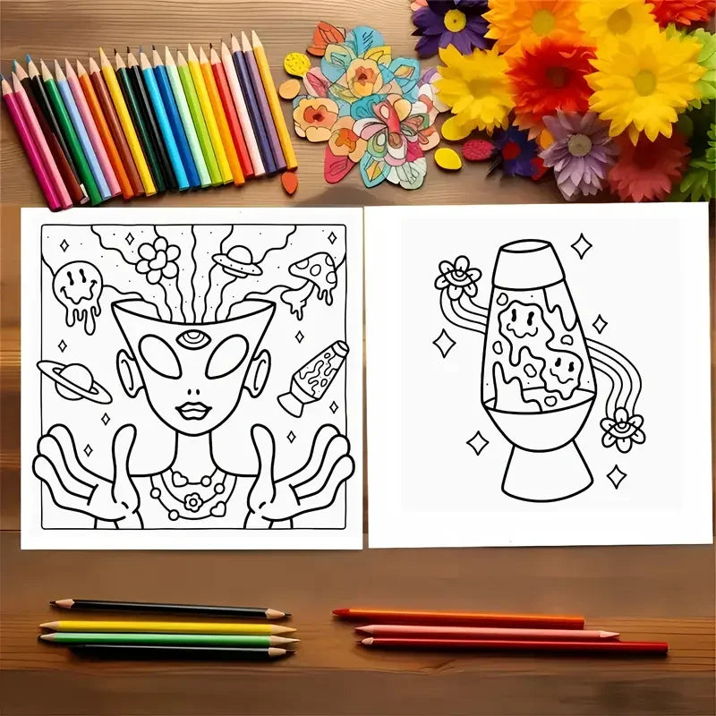 ColorVibe – Trippy & Groovy Adult Coloring Book
