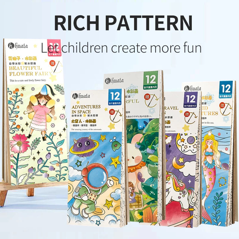 PastelPuff – Kawaii Watercolor Coloring Book Set