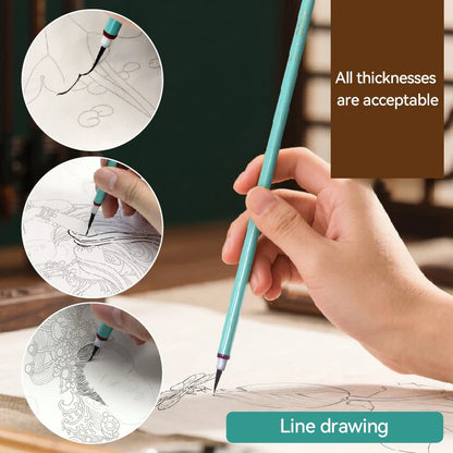 LineHeron – 3-Piece Hook Line Calligraphy & Watercolor Brush Set
