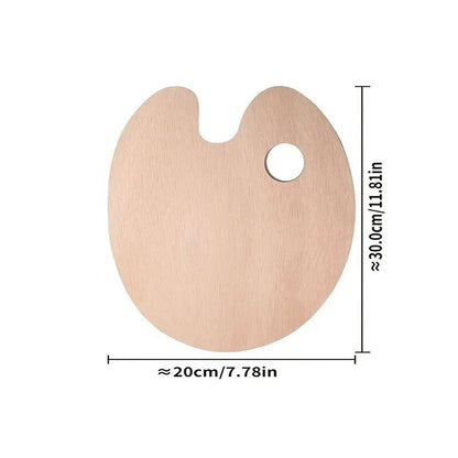 Palettra – 3PC Wooden Watercolor and Acrylic Palette Set