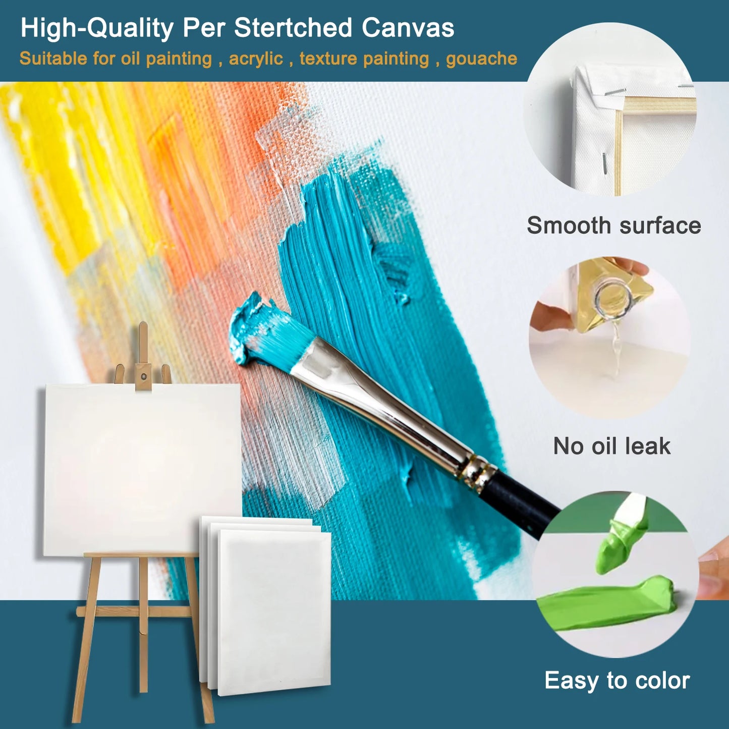 SketchEase – 3pcs Canvas Set with Markers