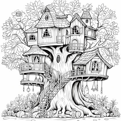 TreeHaven – 20-Page Adult Coloring Book