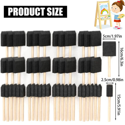 SpongeFlow – 50-Piece Foam Brush Set