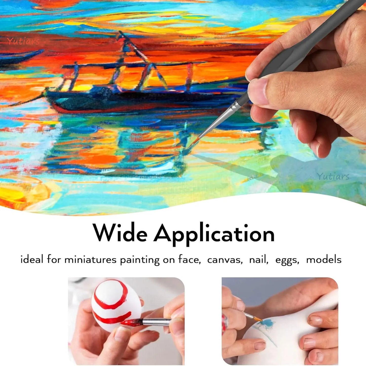 DetailCraft – 13-Piece Miniature Drybrush & Fine Detail Paint Brush Set