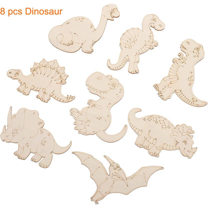 DinoCrafta – Unfinished Wooden Dinosaur DIY Laser Cut Set