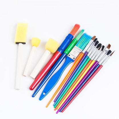 TinyBrush – 15-Piece Children’s Sponge Paintbrush Set