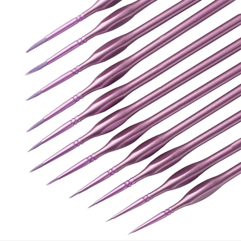 MiniHue – 11-Piece Metallic Purple Detail Brush Set