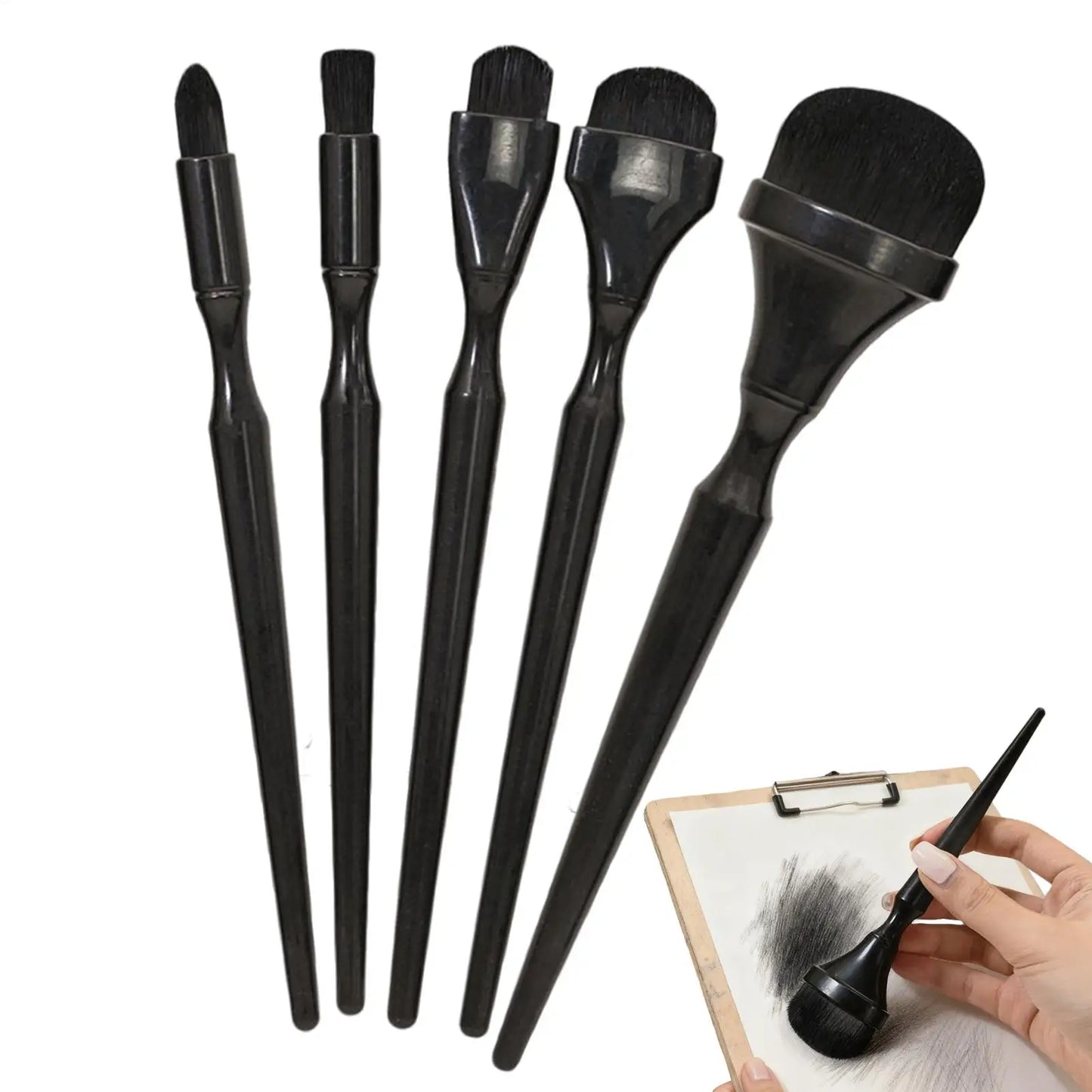 BlendyArt – 5-Piece Charcoal Drawing Brush Set