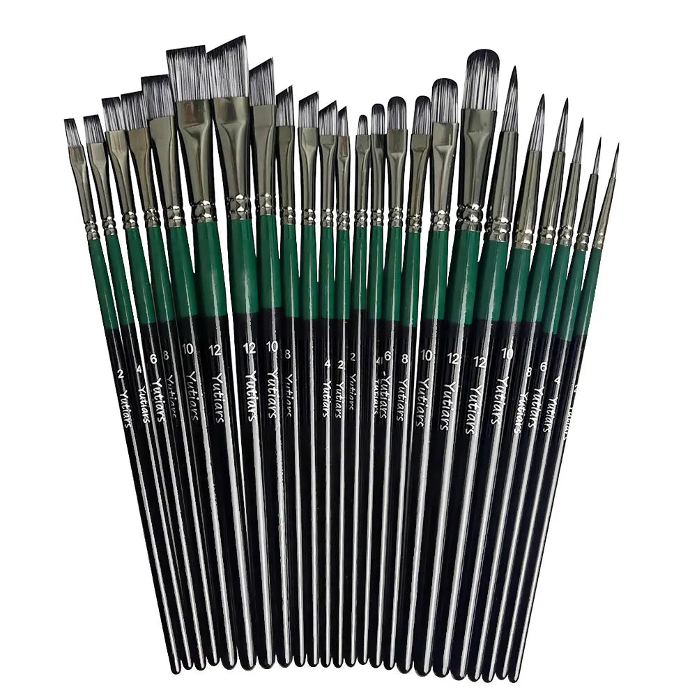Paletteo – 24PCS Mixed Artist Paint Brush Set
