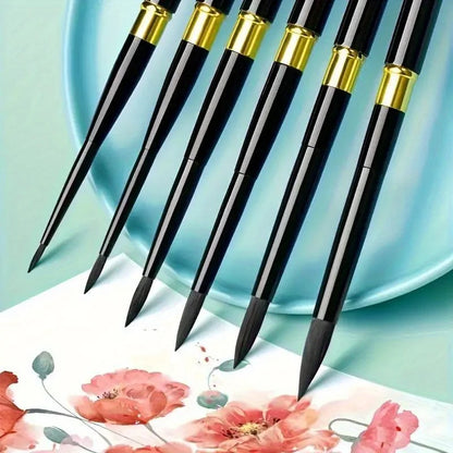 TravelArt – 6-Piece Portable Watercolor Brush Set