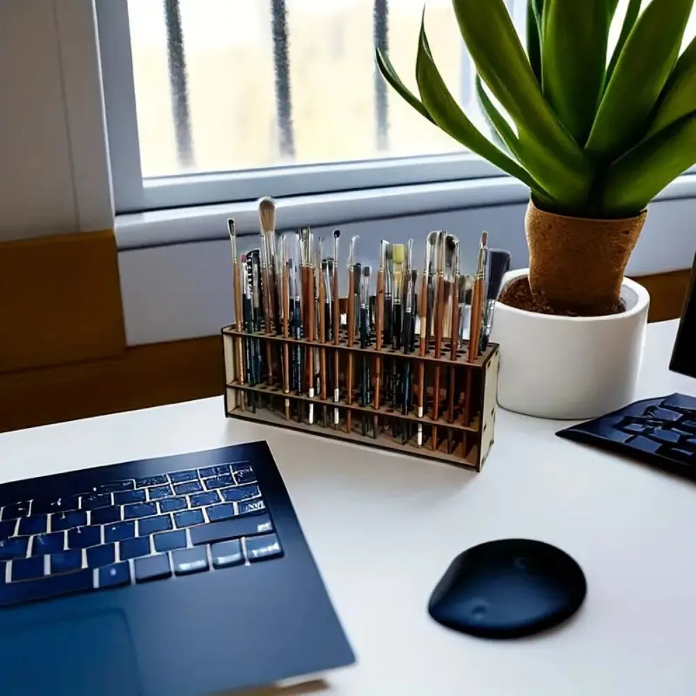 BrushNest – Wooden Brush Organizer