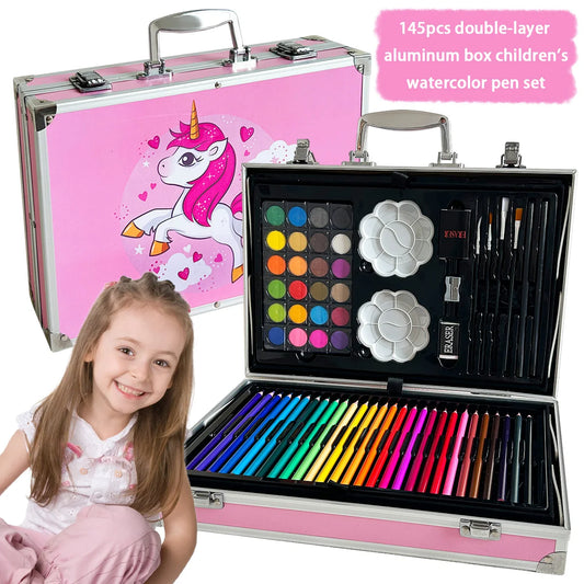 EquiColor – 145-Piece Pink Horse Watercolor Pen Set