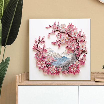 BlossomGleam – Peach Blossom Diamond Art Painting Kit