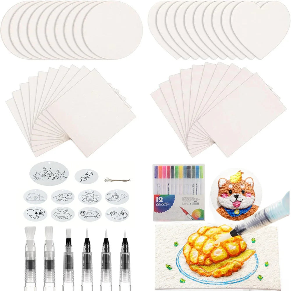 puffySet – 68-Piece 3D Magic Sponge Painting Kit