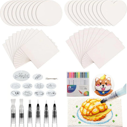 puffySet – 68-Piece 3D Magic Sponge Painting Kit