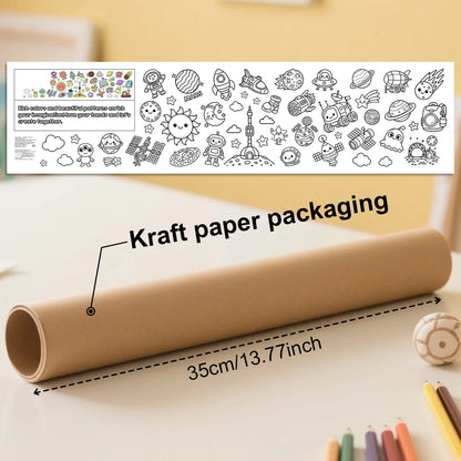 CosmoRolla – DIY Space-Themed Coloring Paper Roll for Kids