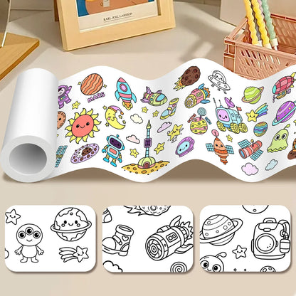 CosmoRolla – DIY Space-Themed Coloring Paper Roll for Kids