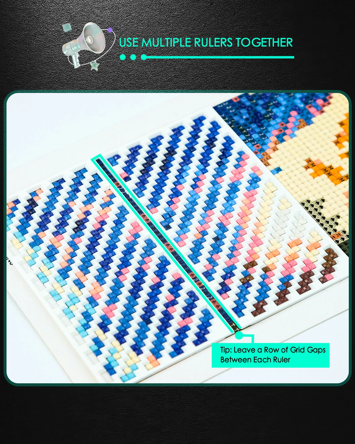 RhinAlign – 9-Piece Diamond Painting Ruler Set