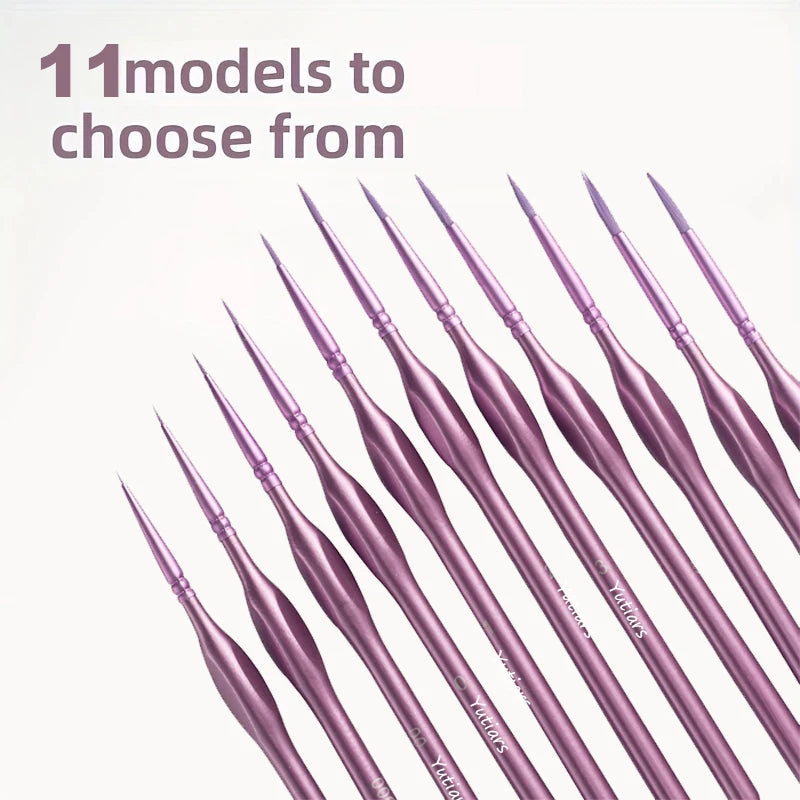 MiniHue – 11-Piece Metallic Purple Detail Brush Set