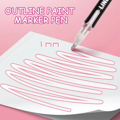 Coloreon – Double-Line Fluorescent Contour Pen Set