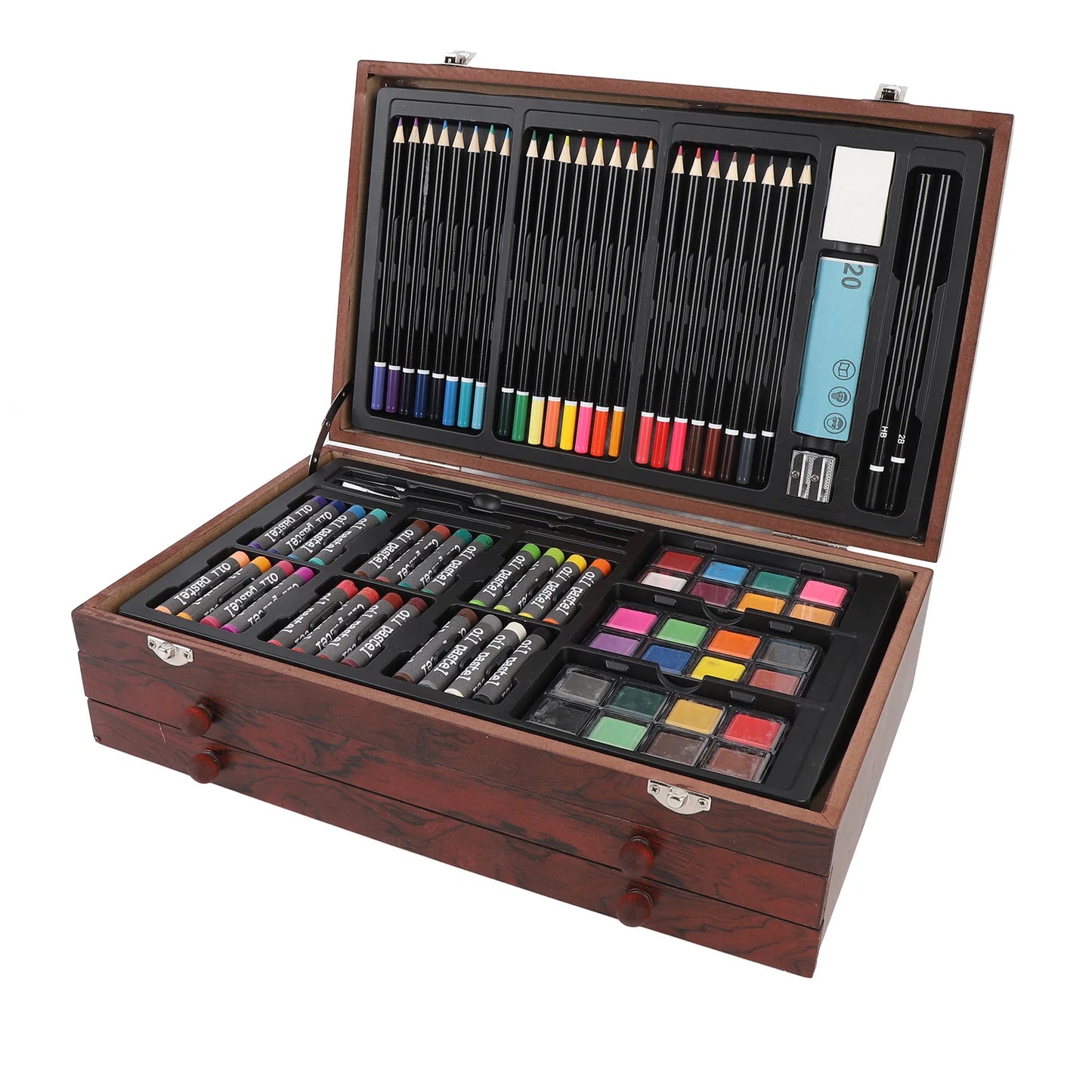 HueCrest – 142PCS Professional Wooden Art Set