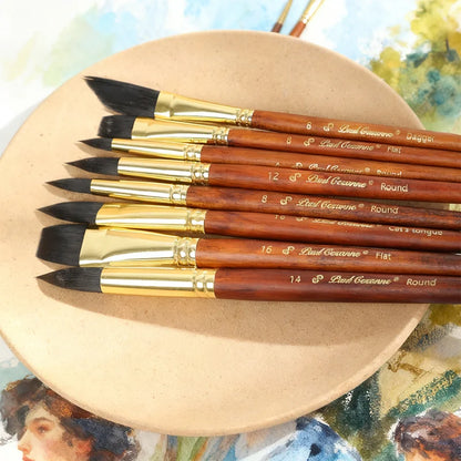 BrushWood – Walnut Wood Copper Tube Paint Brush Set