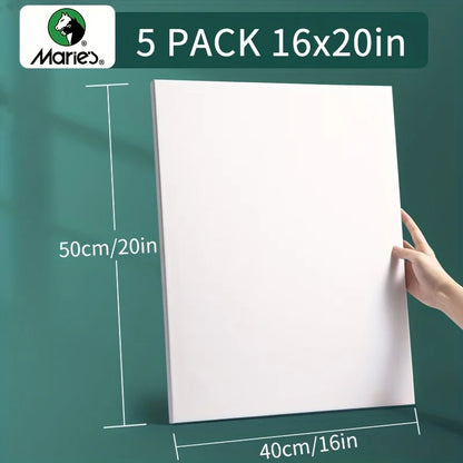 CanvasExp – 5-Pack Stretched White Canvases