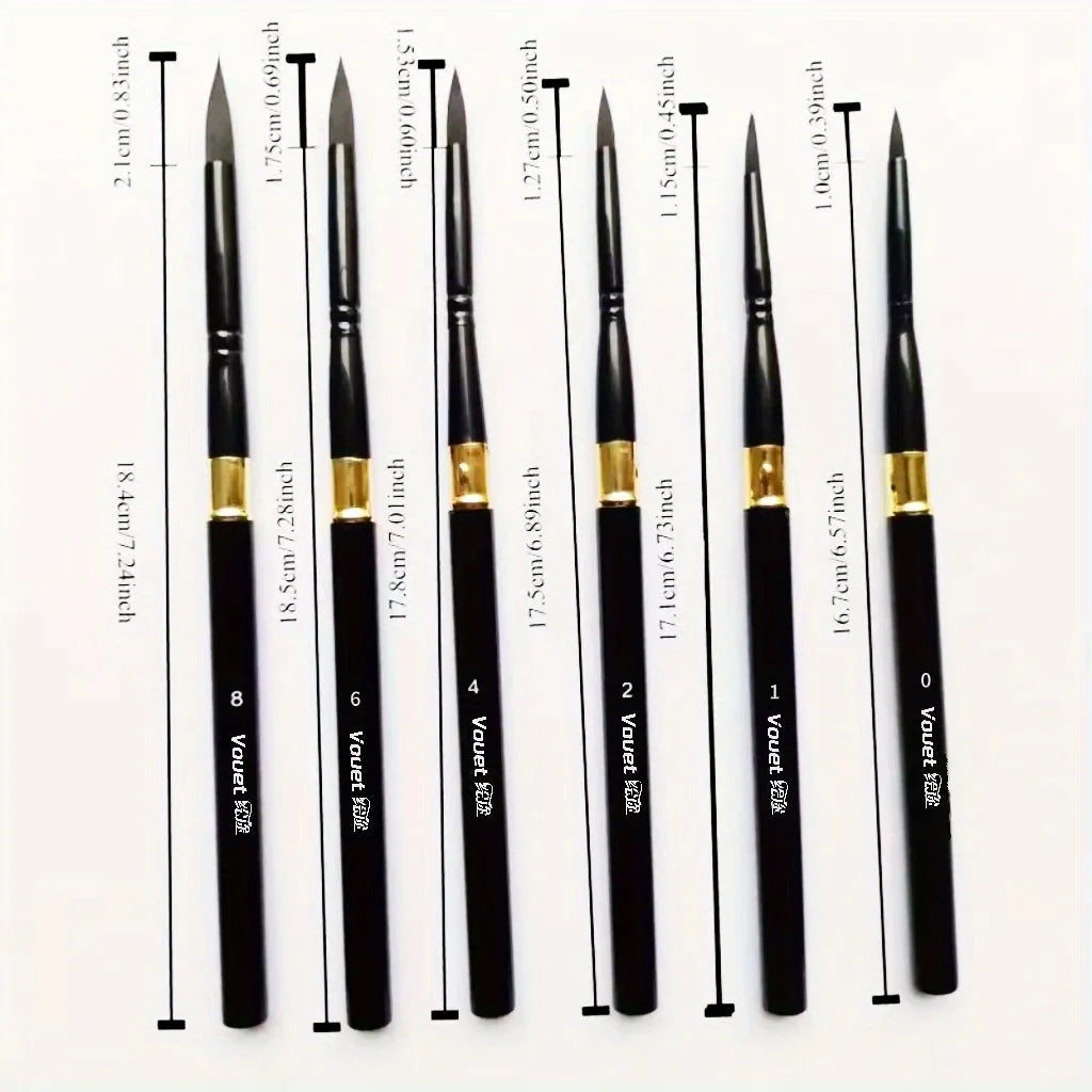 TravelArt – 6-Piece Portable Watercolor Brush Set
