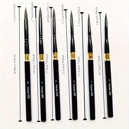 TravelArt – 6-Piece Portable Watercolor Brush Set
