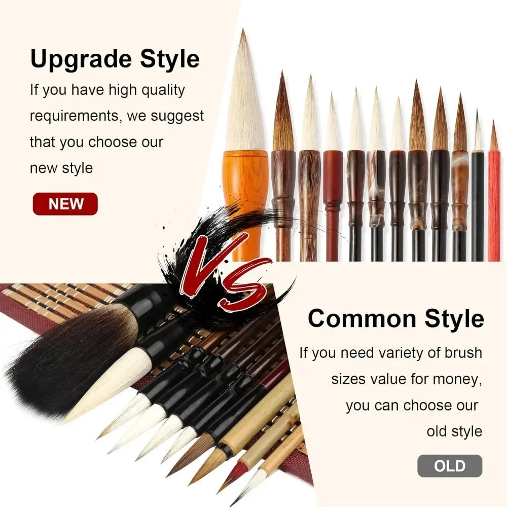 ArtNatura – Watercolor Brush Set with Bamboo Roll Holder