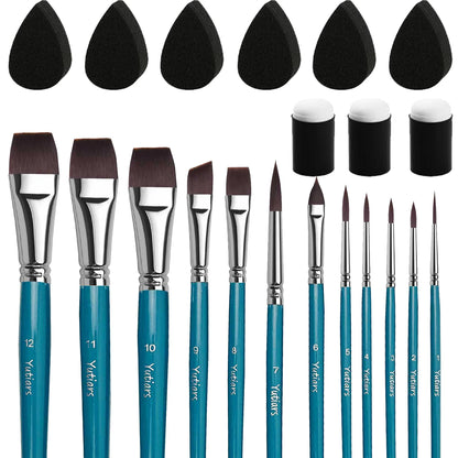 BrushVista – 21-Piece Professional Face Painting & Art Brush Set