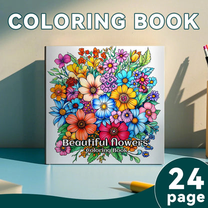 PetalCanvas – 24-Page Flower Coloring Book for Adults &  Teens