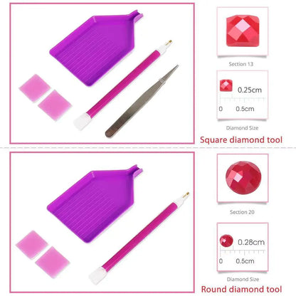 GemTurtle – Diamond Painting Tortoise DIY Mosaic Kit