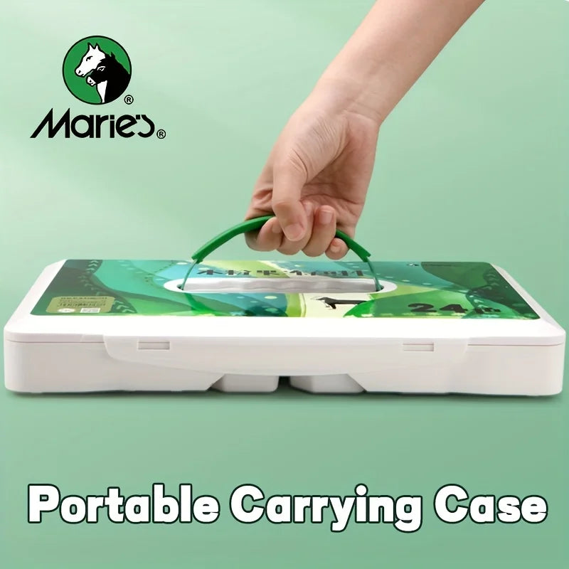 Marie's Gouachea – Premium 24-Color Gouache Paint Set with Portable Case