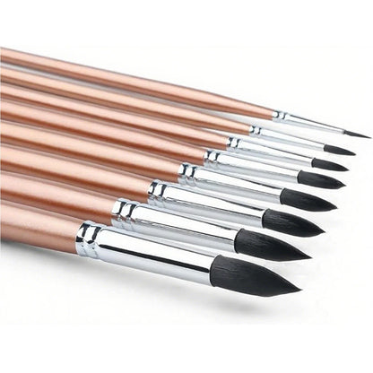 BrushCraft – 8-Piece Nylon Hair Painting Brush Set