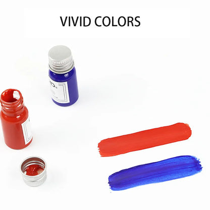 Fibrixa – 12 Colors Permanent Fabric Paint Set