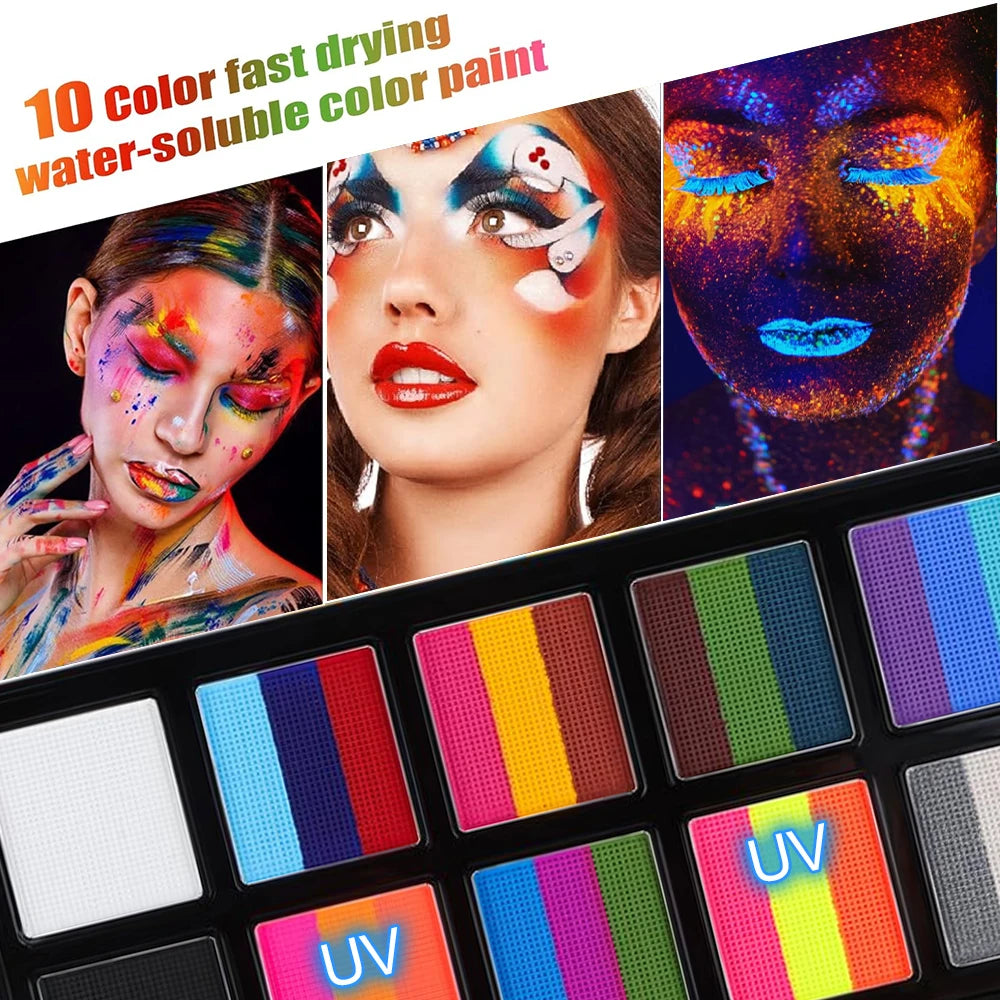 Paintura – 10 Color Body &amp; Face Painting Kit