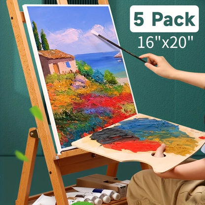 CanvasExp – 5-Pack Stretched White Canvases