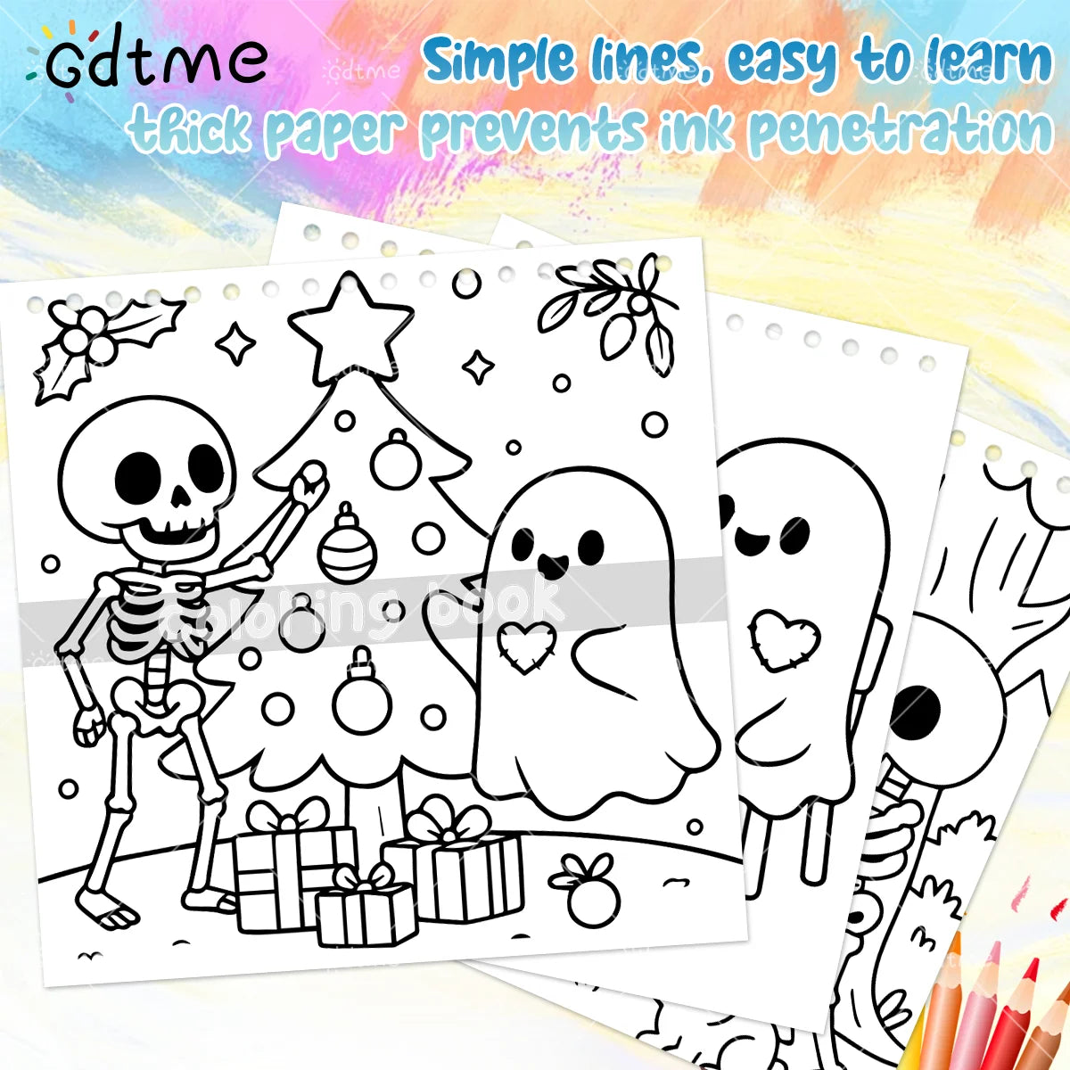 Cdtme SpookDoodle – Halloween Coloring Book for Adults & Kids