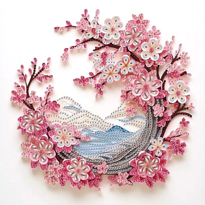 BlossomGleam – Peach Blossom Diamond Art Painting Kit