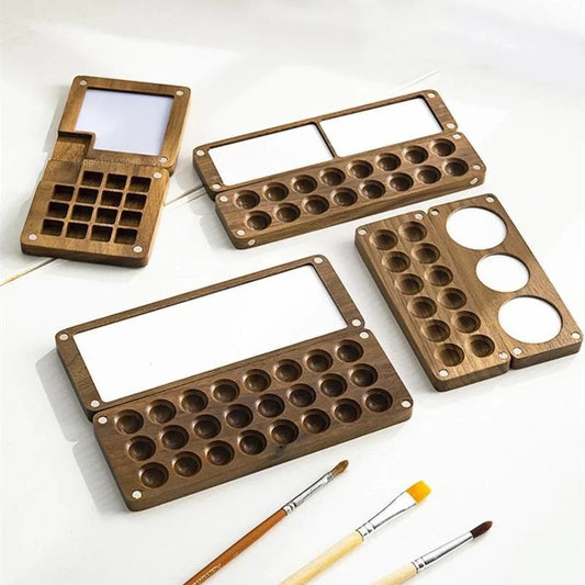 AquaCraft – Portable Wooden Watercolor Paint Box