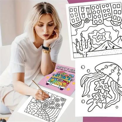 ColorVibe – Trippy & Groovy Adult Coloring Book