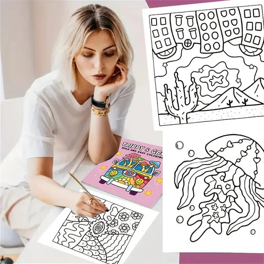 ColorVibe – Trippy & Groovy Adult Coloring Book