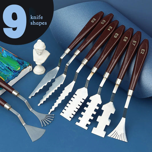 ColorCrafter – 9-Piece Palette & Texture Knife Set