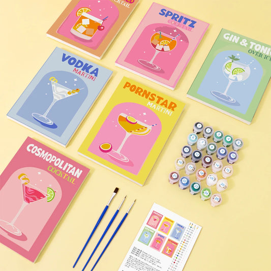 ColorSip – 6 Pack Paint by Numbers Art Kit