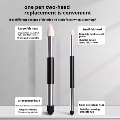 Artifina – Dual-Tip Blending Sponge & Sketch Brush Set