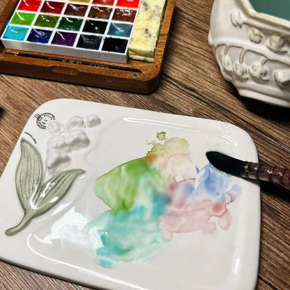 LilyBrush – Vintage Ceramic Pen & Brush Wash Cup
