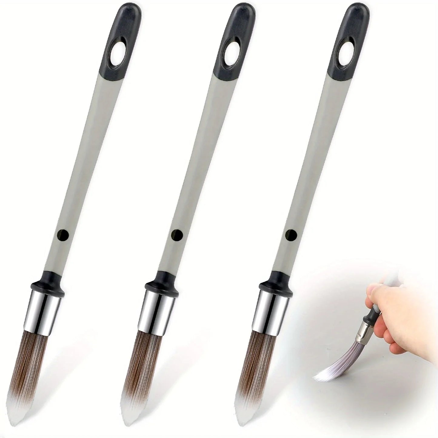 Edgora – 3Pcs Precision Wall & Trim Paint Brush Set