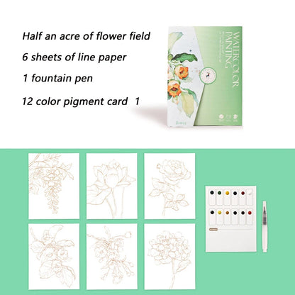 VistaBloom – Watercolor Art & Coloring Set