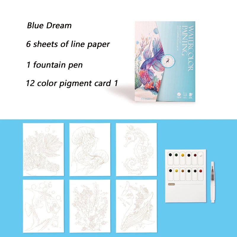 VistaBloom – Watercolor Art & Coloring Set